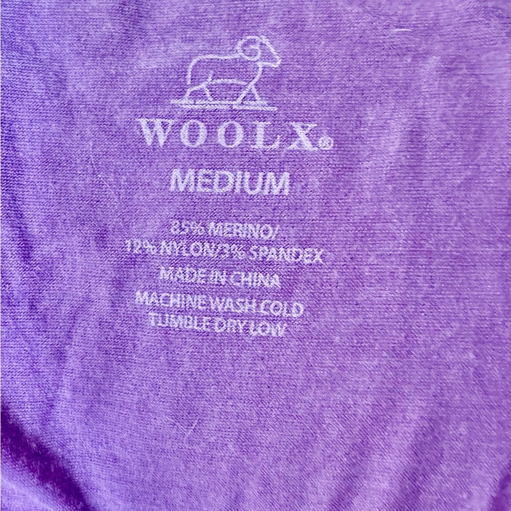 Woolx Light Purple Merino Wool Layla V-neck Top